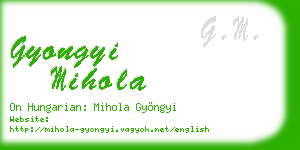 gyongyi mihola business card