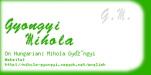 gyongyi mihola business card